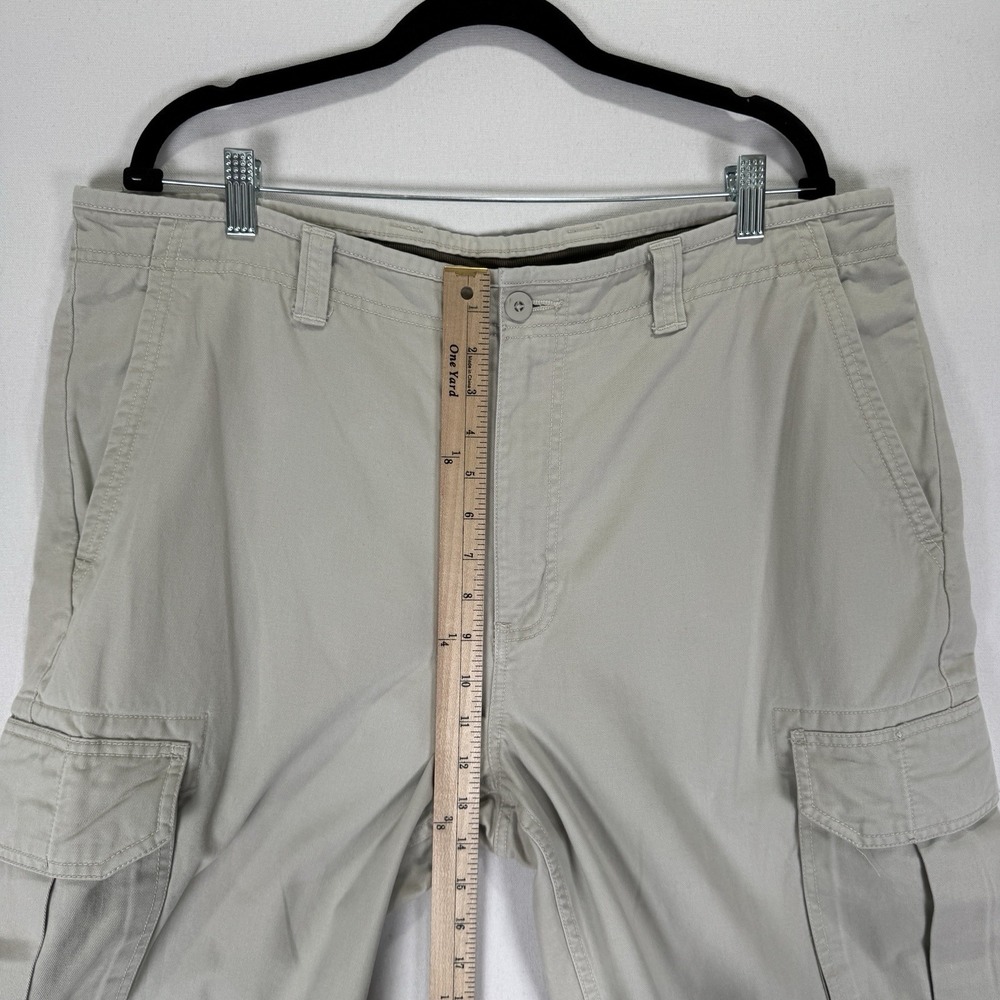 Vintage Y2K GAP Pants Mens 38x30 Beige Khaki Cargo Loose Baggy Wide Skate 2000s - Picture 14 of 16